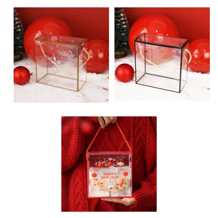 10 PCS Snowflake Pastry Packaging Box Transparent Gift Box
