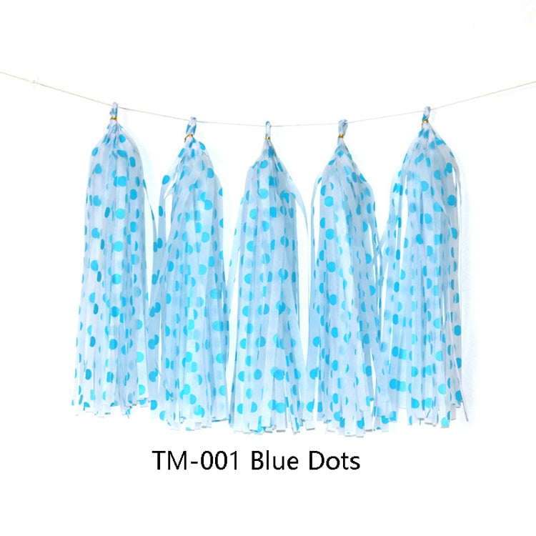 Color Polka Dot Paper Tassels Birthday Room Decoration Ribbon Garland