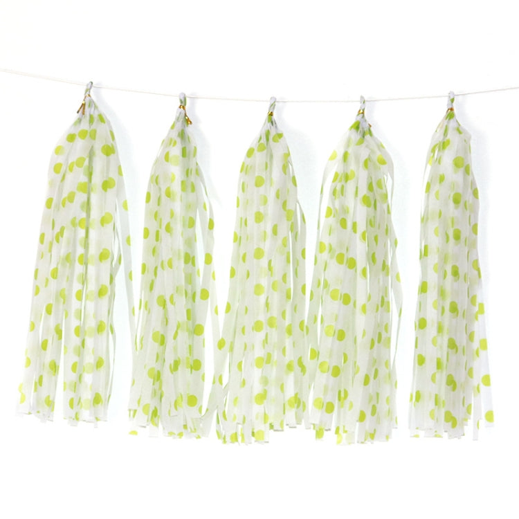 Color Polka Dot Paper Tassels Birthday Room Decoration Ribbon Garland