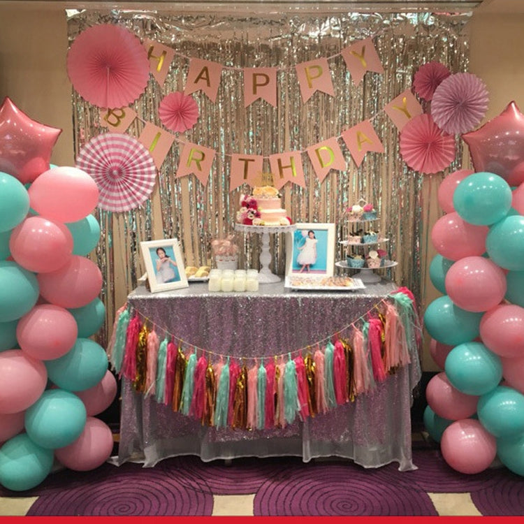 Color Polka Dot Paper Tassels Birthday Room Decoration Ribbon Garland