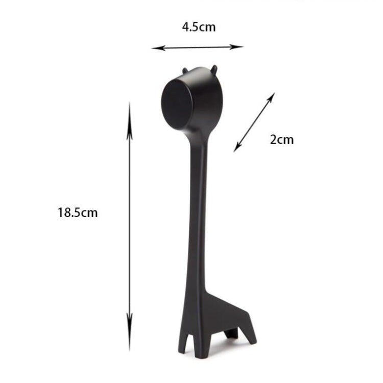 5 PCS Cartoon Giraffe Shape Coffee Spoon Coffee Bean Powder Quantitative Spoon Metering Plastic Spoon