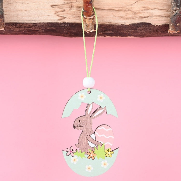 Easter Wooden Pendants Festive Atmosphere Decorative Items