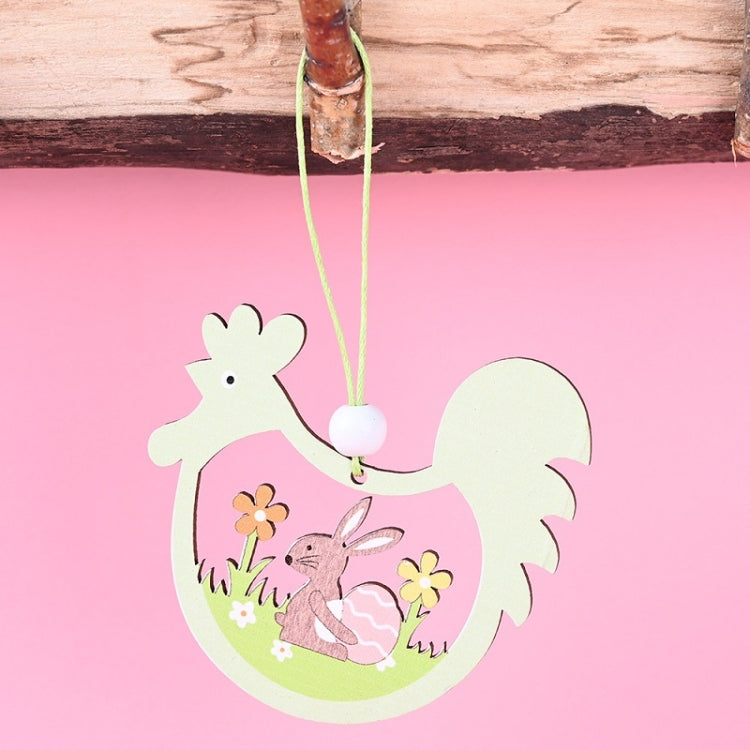 Easter Wooden Pendants Festive Atmosphere Decorative Items