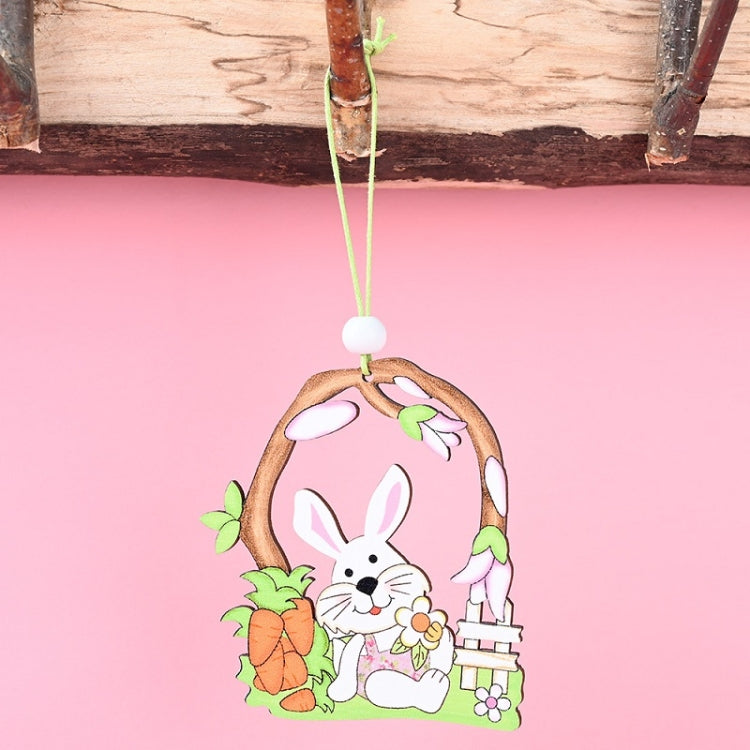 Easter Wooden Pendants Festive Atmosphere Decorative Items