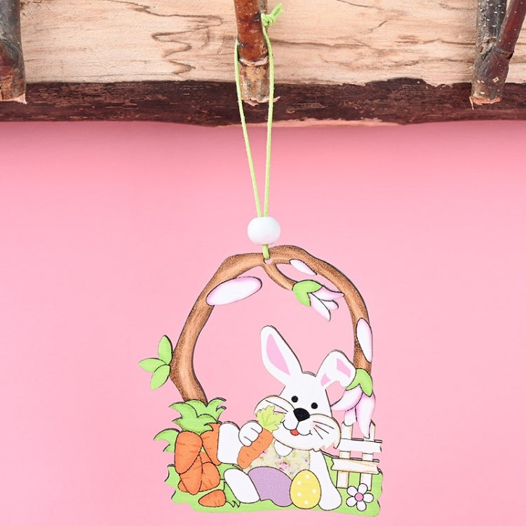 Easter Wooden Pendants Festive Atmosphere Decorative Items