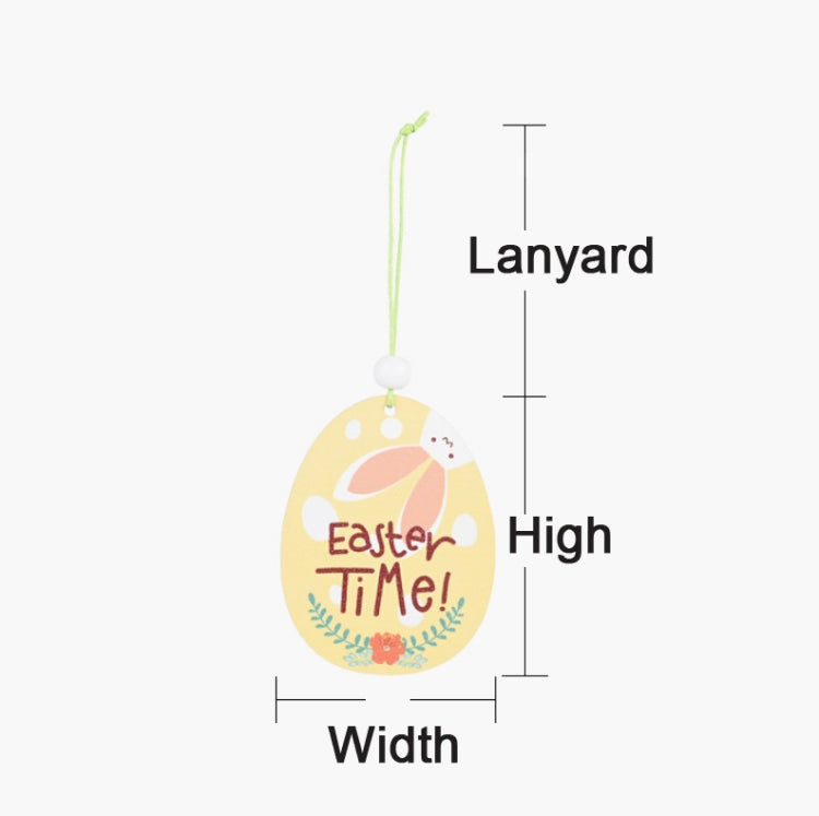 Easter Wooden Pendants Festive Atmosphere Decorative Items
