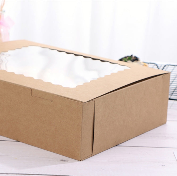10 Pieces Open Window Flip Soft Box Baking Muffin Cup Packaging Box