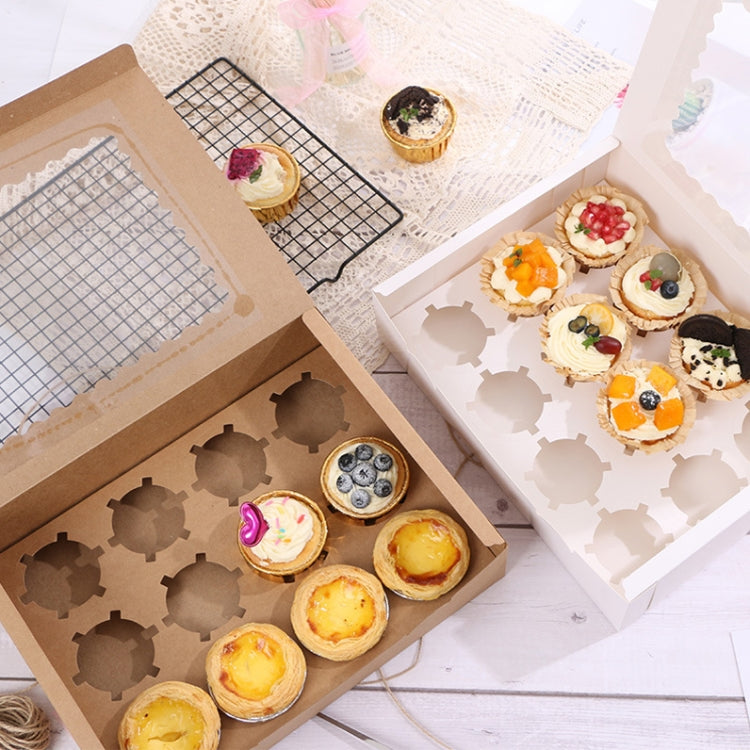 10 Pieces Open Window Flip Soft Box Baking Muffin Cup Packaging Box