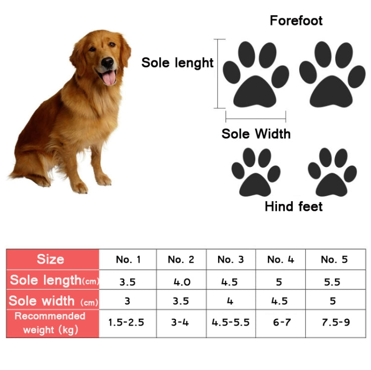 4 PCS/Set Pet AutumnWinter Thicken Cotton Shoes Dog Warm And Non-Slip Shoes