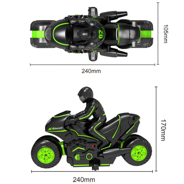 2.4G Remote Control Motorcycle Drifting Rotating High-Speed Side-Tracking Off-Road Motorcycle