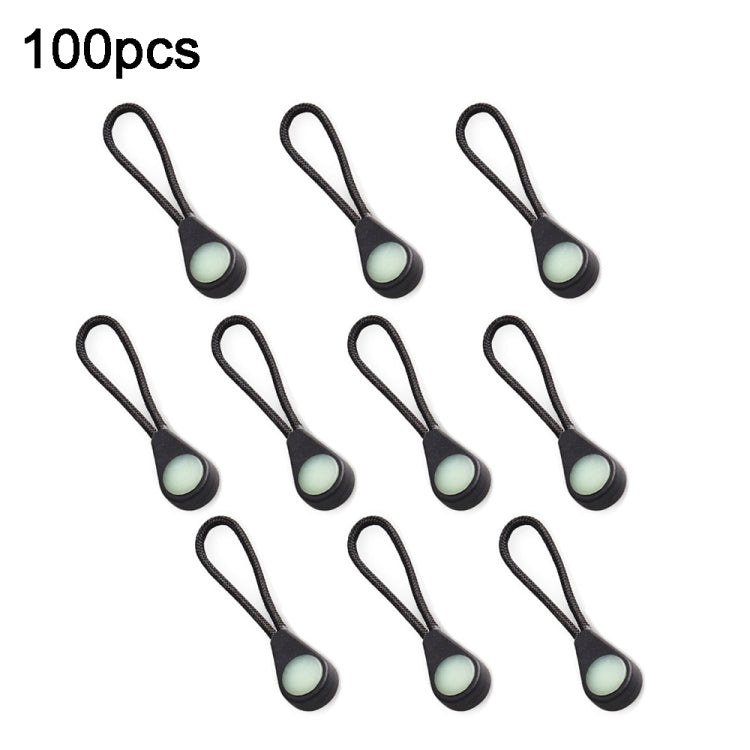 100pcs Mountaineering Camping Backpack Zipper Pull Outdoor Anti-Lost Eye-Catching Luminous Accessories Self-Luminous Drawstring