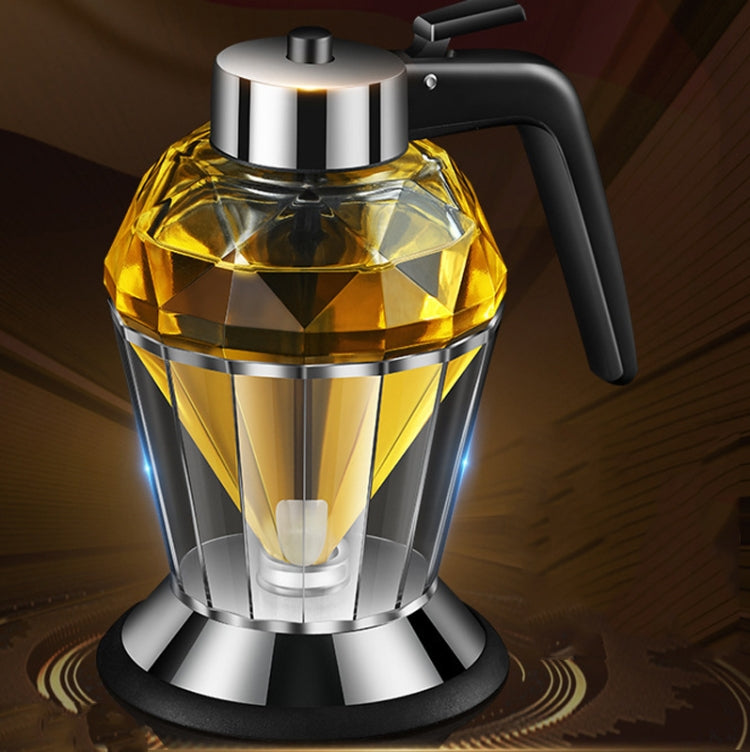 Diamond Oil Can Glass Dustproof Vinegar Oil Bottle One-Click Multi-Purpose Kitchen Seasoning Bottle