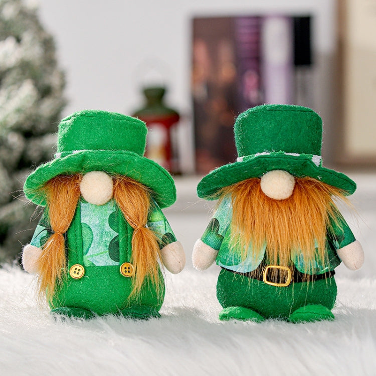 St. Patrick Day Faceless Doll Party Decoration Props Doll Ornament