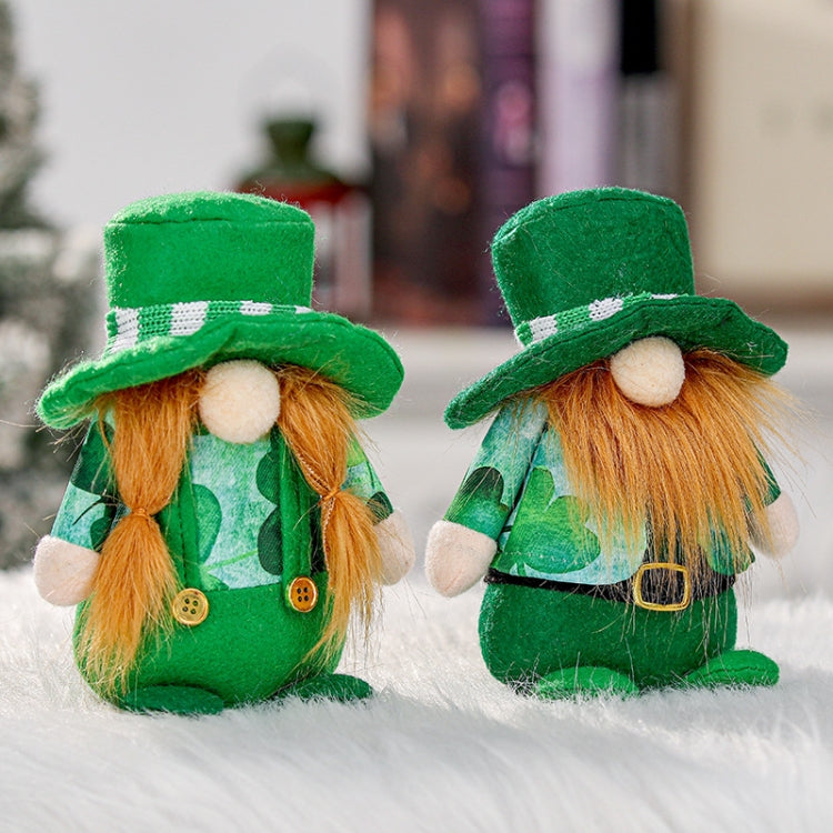 St. Patrick Day Faceless Doll Party Decoration Props Doll Ornament