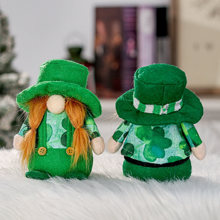 St. Patrick Day Faceless Doll Party Decoration Props Doll Ornament