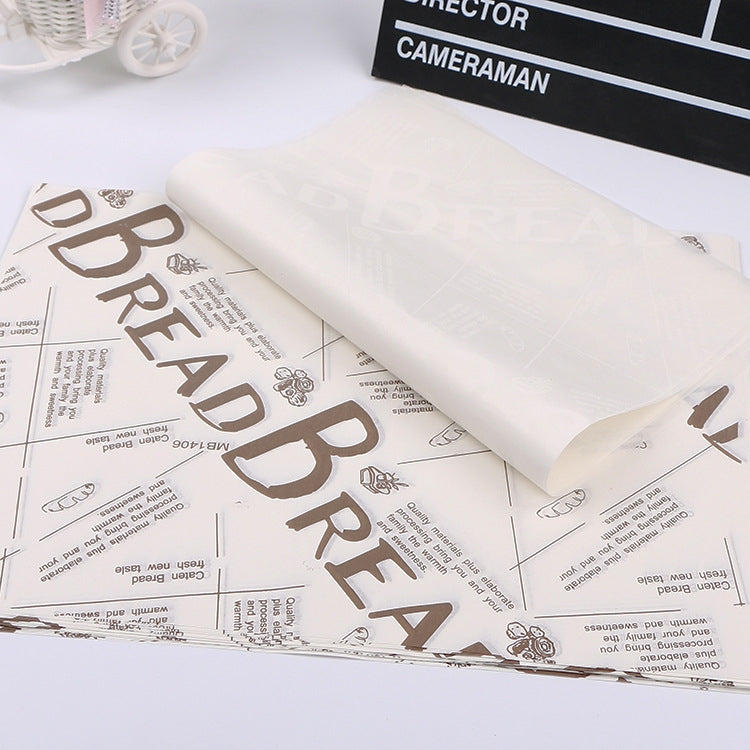 100 Sheets / Pack Cake Greaseproof Paper Baking Packaging Plate Paper Hamburger Paper, Colour: Classical Newspaper
