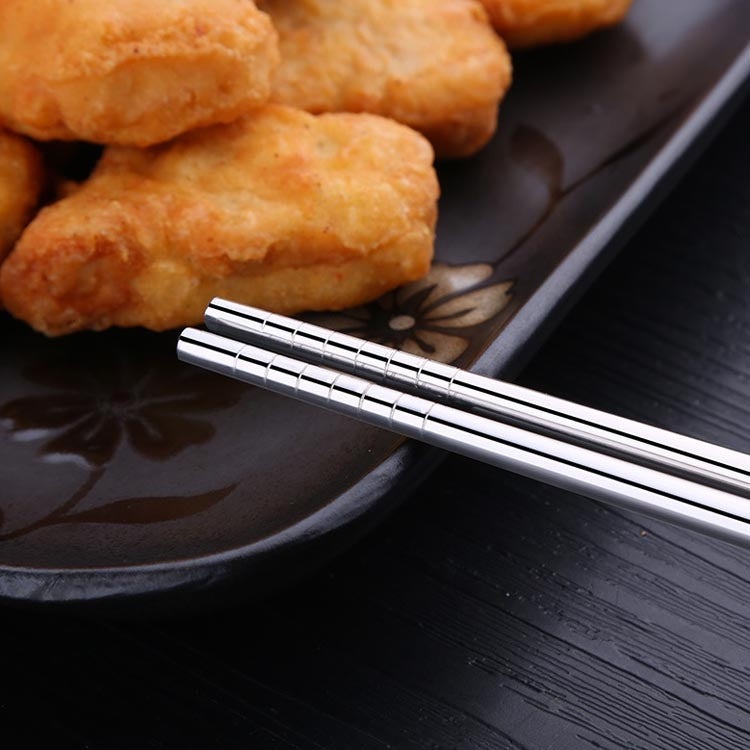 1 Pair Extended Chopsticks Stainless Steel Non-Slip Anti-Scalding Long Chopsticks Noodle Chopsticks Hot Pot Chopsticks