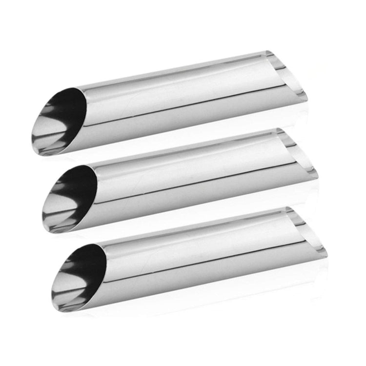 20 PCS Oblique Double-Head Stainless Steel Large Spiral Tube Non-Stick Croissant Mold Croissant Tool