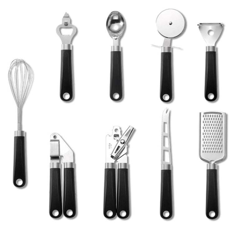 9 in 1 Plastic Handle Stainless Steel Kitchen Utensils Household Gadget Set