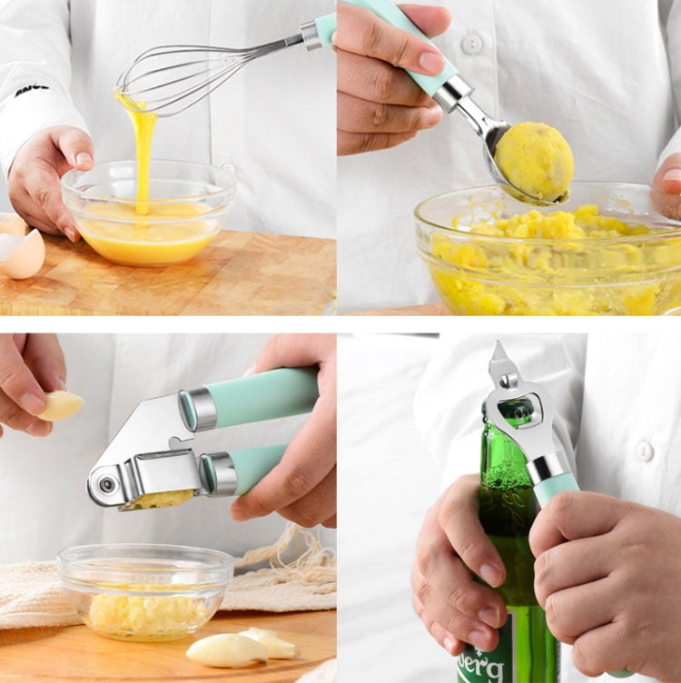 9 in 1 Plastic Handle Stainless Steel Kitchen Utensils Household Gadget Set