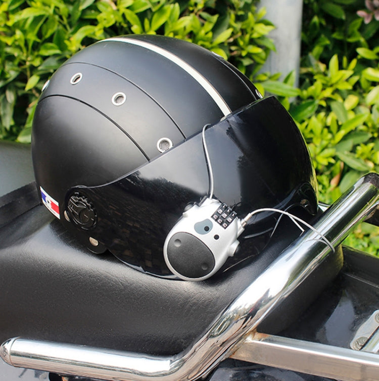 Portable Bicycle Motorcycle Anti-Theft Lock Telescopic Wire Lock Cartoon Cow Password Lock