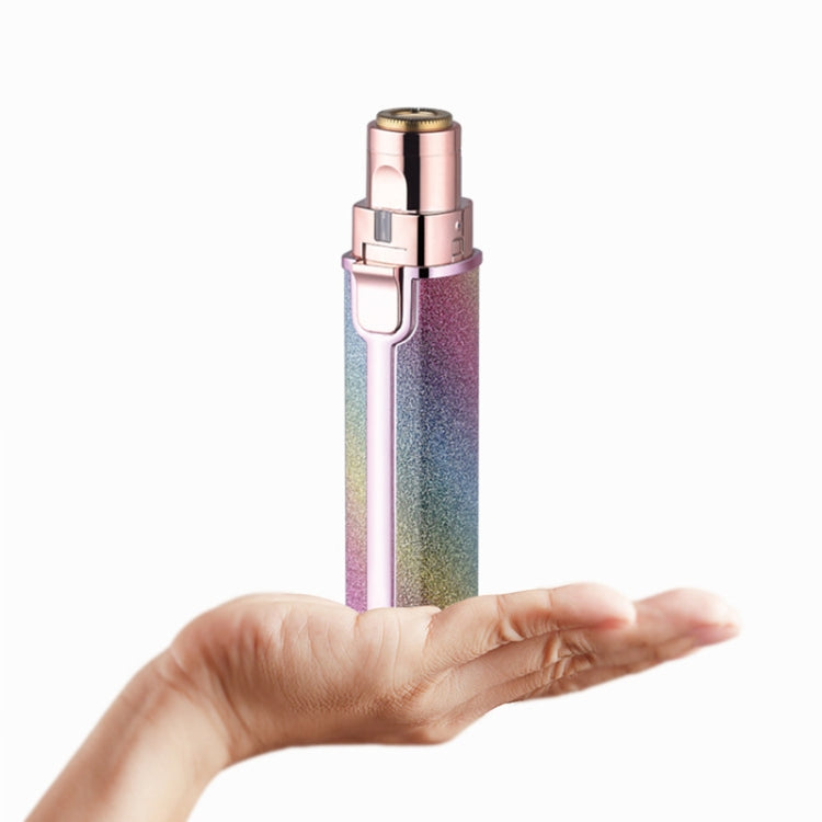 2 In 1  Electric Shaver Lady Eyebrow Trimmer Lipstick Automatic Facial Hair Removal Device