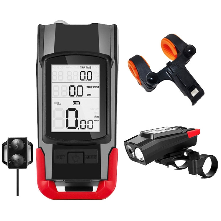 3 In 1 Wireless Bicycle Code Meter Lamp Strong Light Front Light