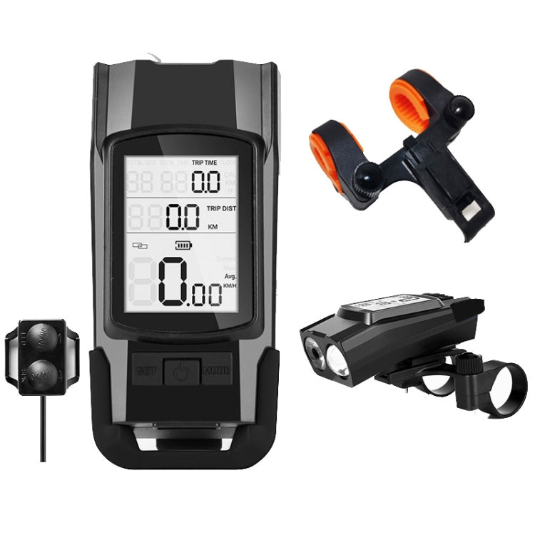 3 In 1 Wireless Bicycle Code Meter Lamp Strong Light Front Light