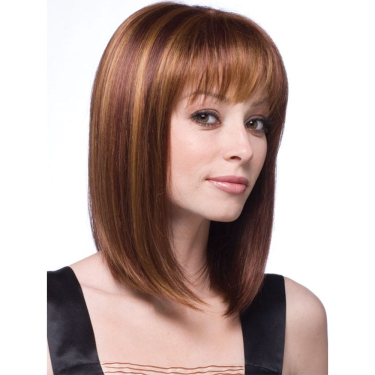 Women Medium Long Style Straight Hair Headgear