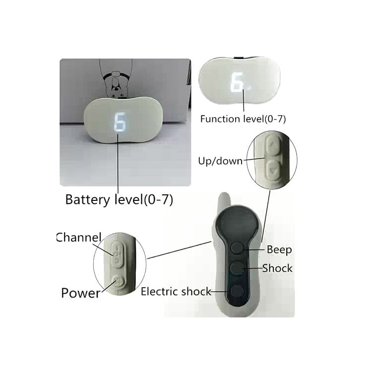 Remote Control Dog Training Device Bark Stopper Rechargeable Collar Waterproof Electric Shock Vibration Trainer, Specification: One for One