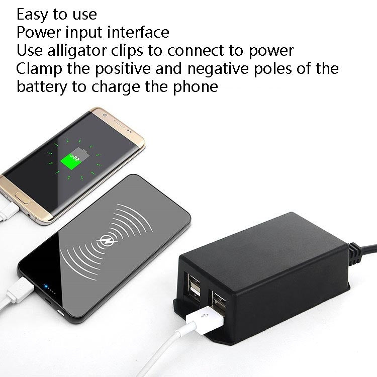 12/24V 4 USB Interface Motorcycle Car Mobile Phone Charger