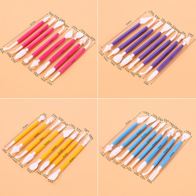2 Sets Carving Pen Cake Fondant Carving Knife Making Cutting Tool 01030 Purple (OPP Bag Packaging)