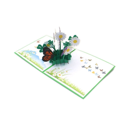 Butterfly Flower 3D Stereo Greeting Card Holiday Laser Hollow Greeting Card