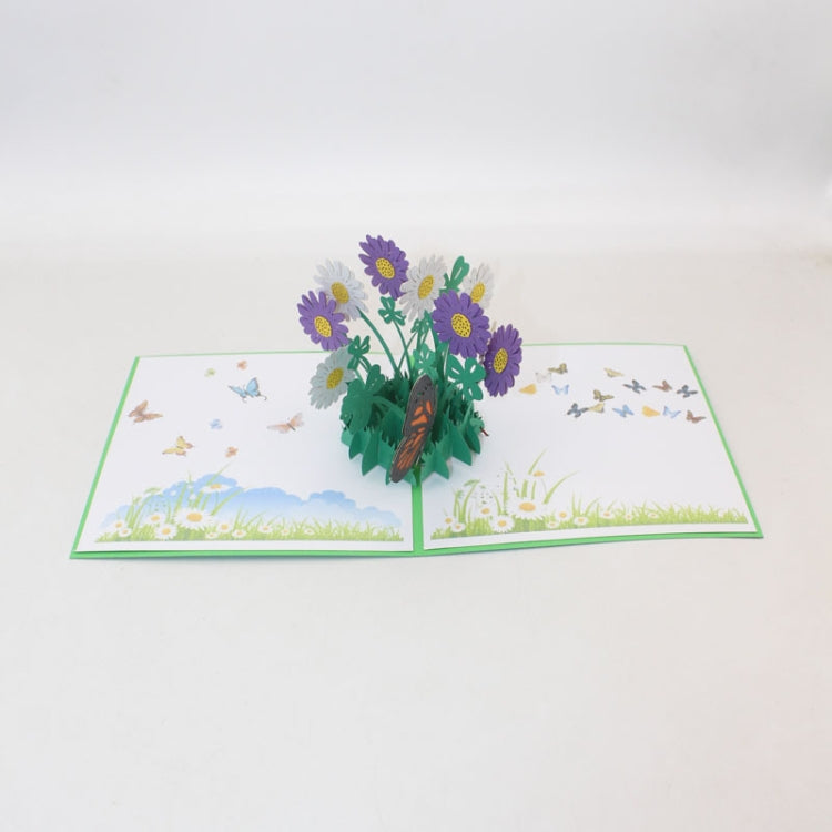 Butterfly Flower 3D Stereo Greeting Card Holiday Laser Hollow Greeting Card