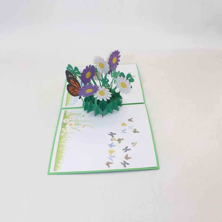 Butterfly Flower 3D Stereo Greeting Card Holiday Laser Hollow Greeting Card