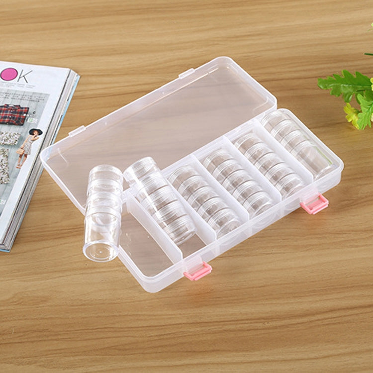 Nail Art Tool Decoration Empty Box Diamond Box Empty Bottle Set 28 Small Round Bottles + 1 Shell