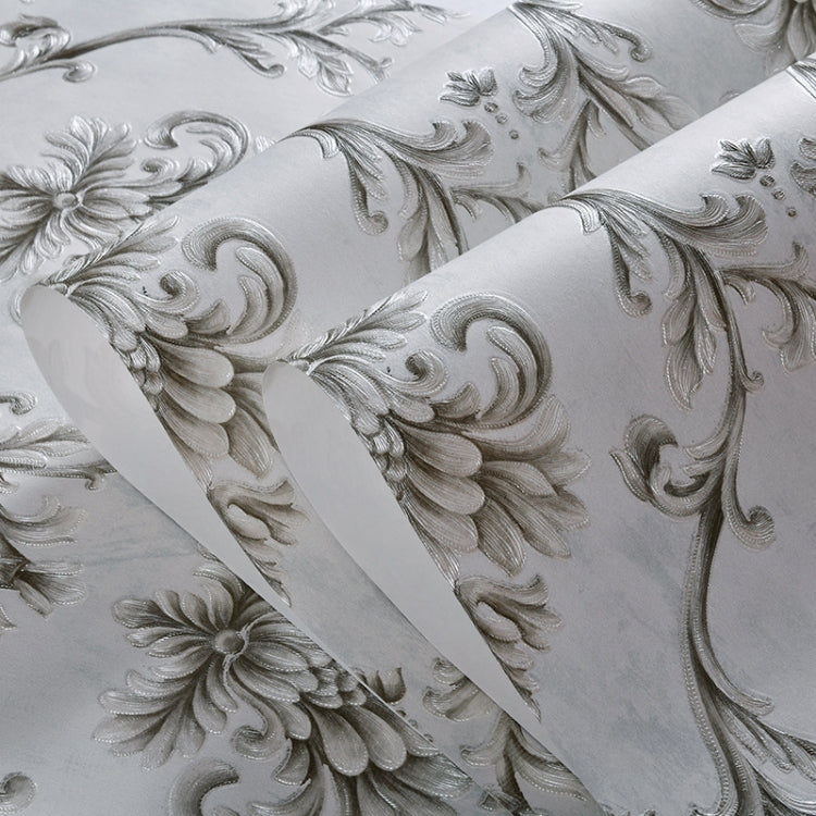 3D Pattern Wallpaper Damascus Self-Adhesive Wallpaper Non-Woven Embossed Deep Embossed Background Wall Paper