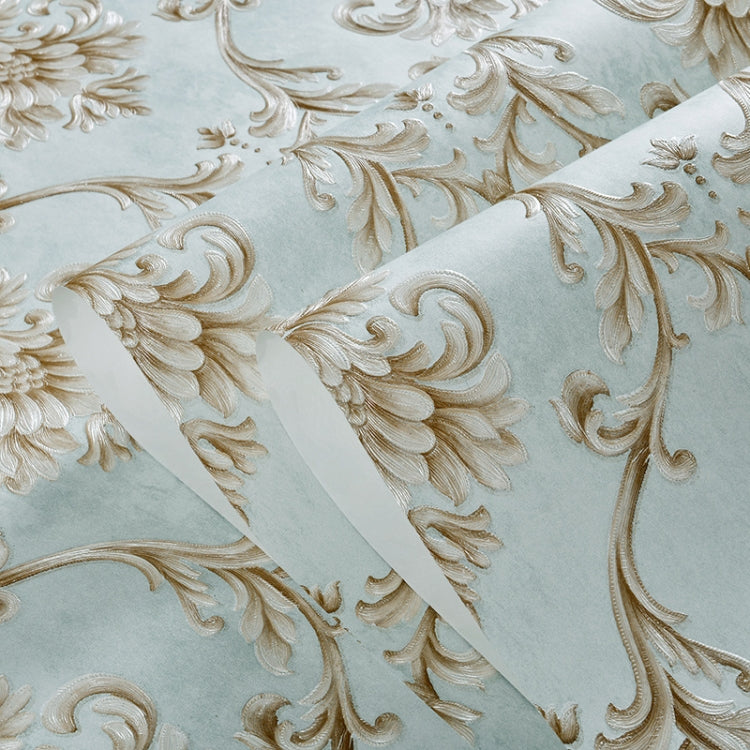 3D Pattern Wallpaper Damascus Self-Adhesive Wallpaper Non-Woven Embossed Deep Embossed Background Wall Paper