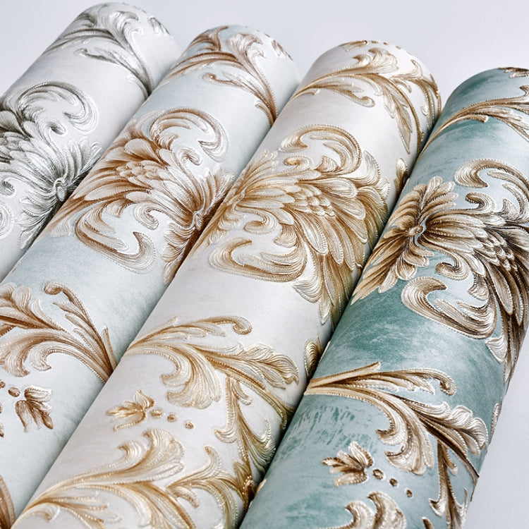 3D Pattern Wallpaper Damascus Self-Adhesive Wallpaper Non-Woven Embossed Deep Embossed Background Wall Paper