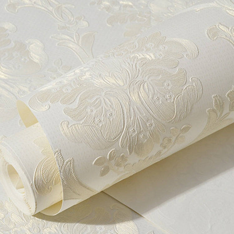 Bedroom Living Room Classic Damascus 3D Precision Pressed Non-Woven Fabric Self-Adhesive Wallpaper