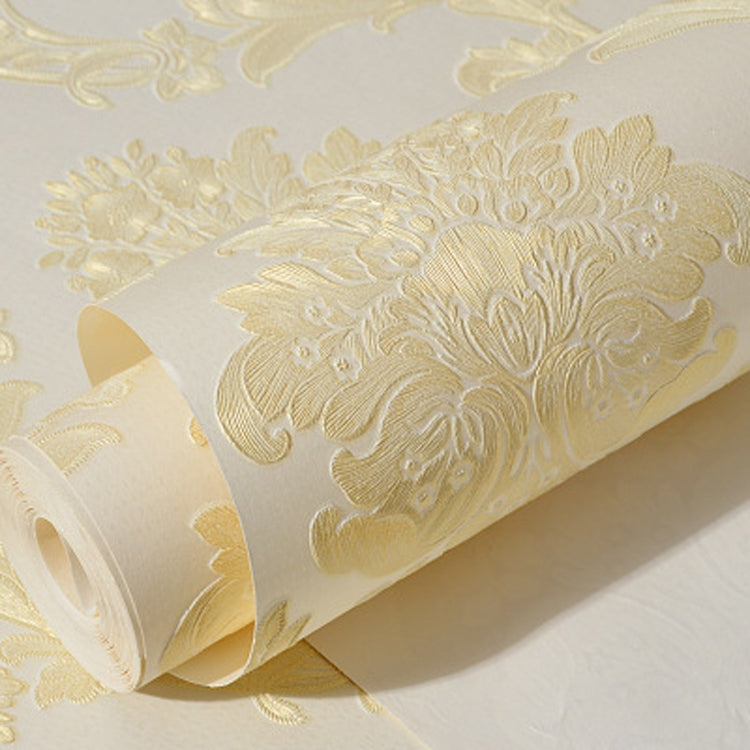 Bedroom Living Room Classic Damascus 3D Precision Pressed Non-Woven Fabric Self-Adhesive Wallpaper