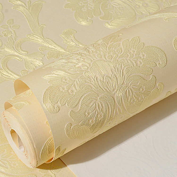 Bedroom Living Room Classic Damascus 3D Precision Pressed Non-Woven Fabric Self-Adhesive Wallpaper