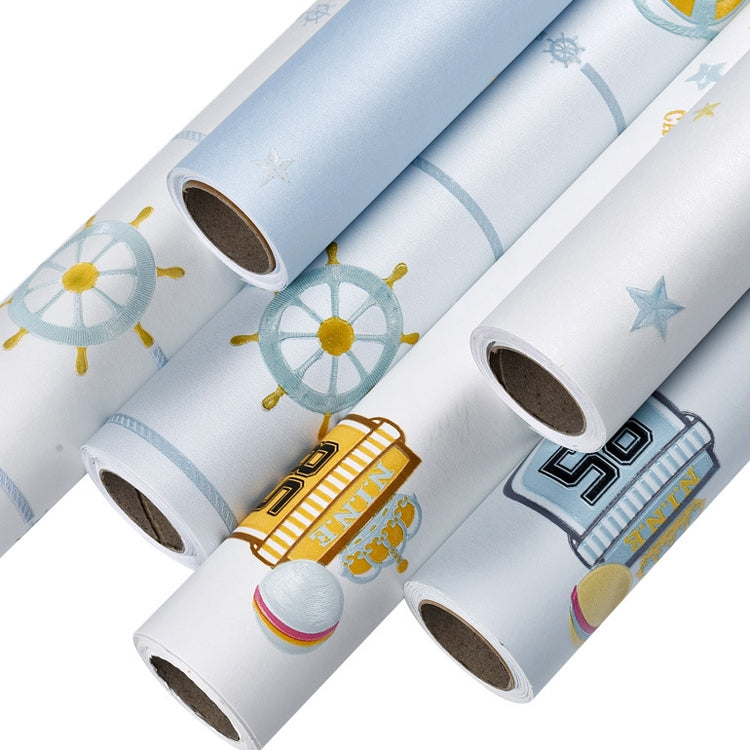 3D Stars Moon Self-Adhesive Wallpaper Mediterranean Children Wall Sticker