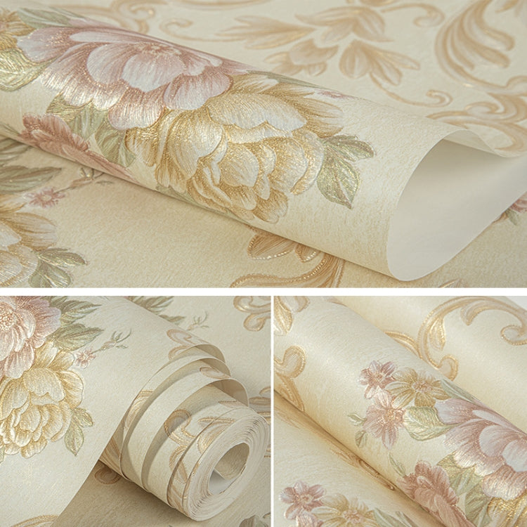 3D Pastoral Style Wallpaper Bedroom Living Room Non-Woven Fabric Self-Adhesive Wall Sticker