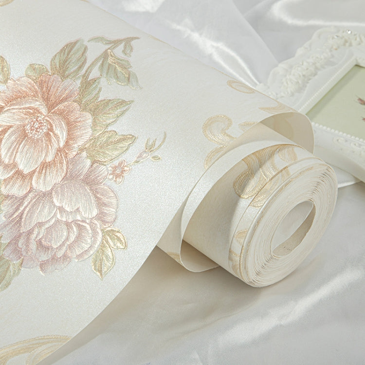 3D Pastoral Style Wallpaper Bedroom Living Room Non-Woven Fabric Self-Adhesive Wall Sticker