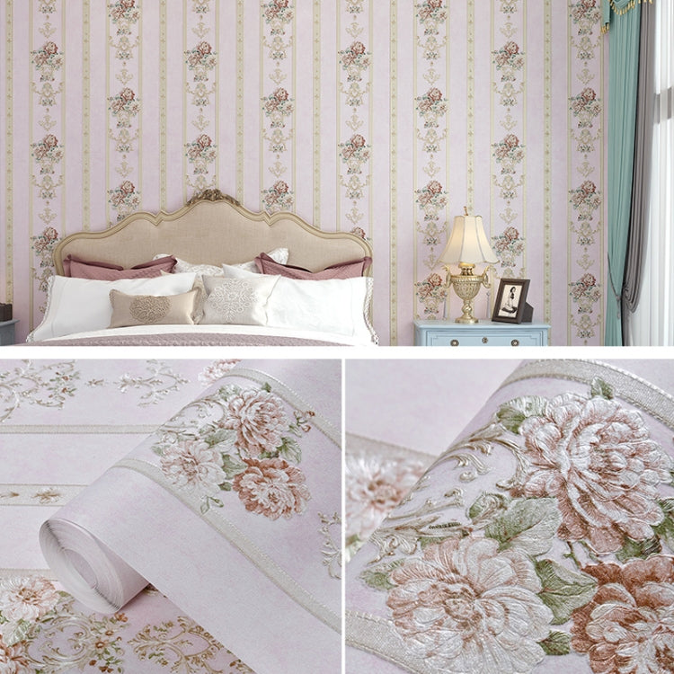 Modern Minimalist 3D Stereo Flower Self-Adhesive Wallpaper Bedroom Living Room TV Background Wall Wide Strip Wallpaper