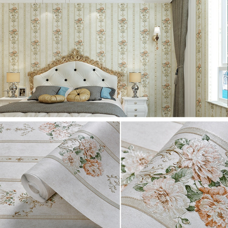 Modern Minimalist 3D Stereo Flower Self-Adhesive Wallpaper Bedroom Living Room TV Background Wall Wide Strip Wallpaper