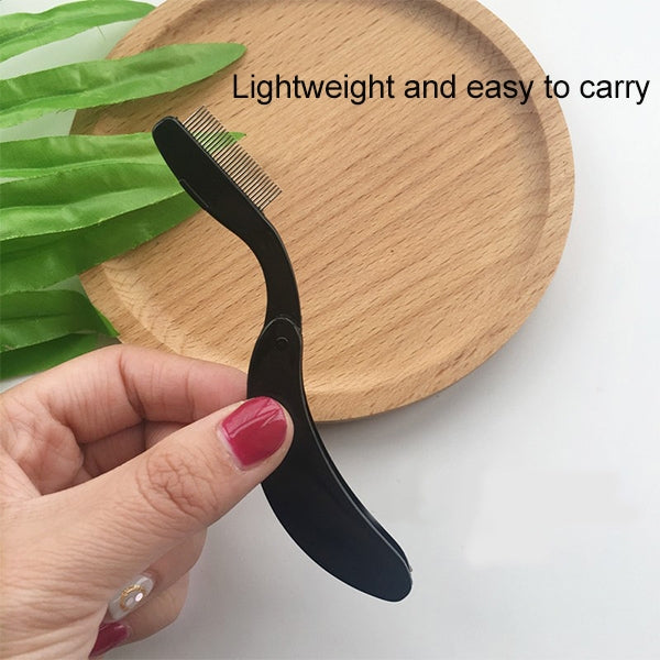 New Folding Eyelash Comb Lash Separator Mascara Lift Curl Metal Brush Makeup Tool