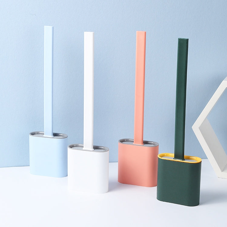 Household Long Handle Soft Plastic Gap Toilet Brush TPR Decontamination Cleaning Brush