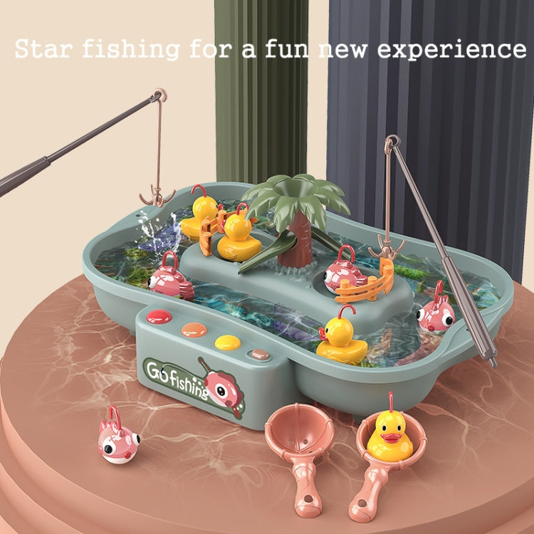 Play House Children Educational Electric Cycle Rotating Fishing Station Summer Water Game Toy Set